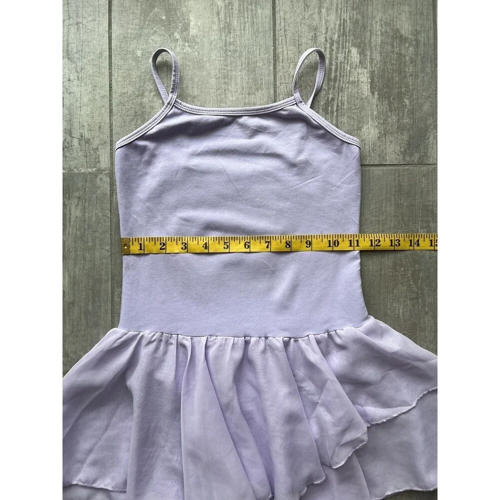 Girls Lavender Purple One Piece Tutu Leotard Dance Ballet Dress Gymnastic 9-10 M